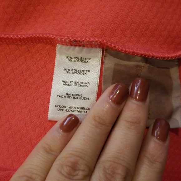 Daisy Fuentes Watermelon Peplum top - Picture 4 of 4